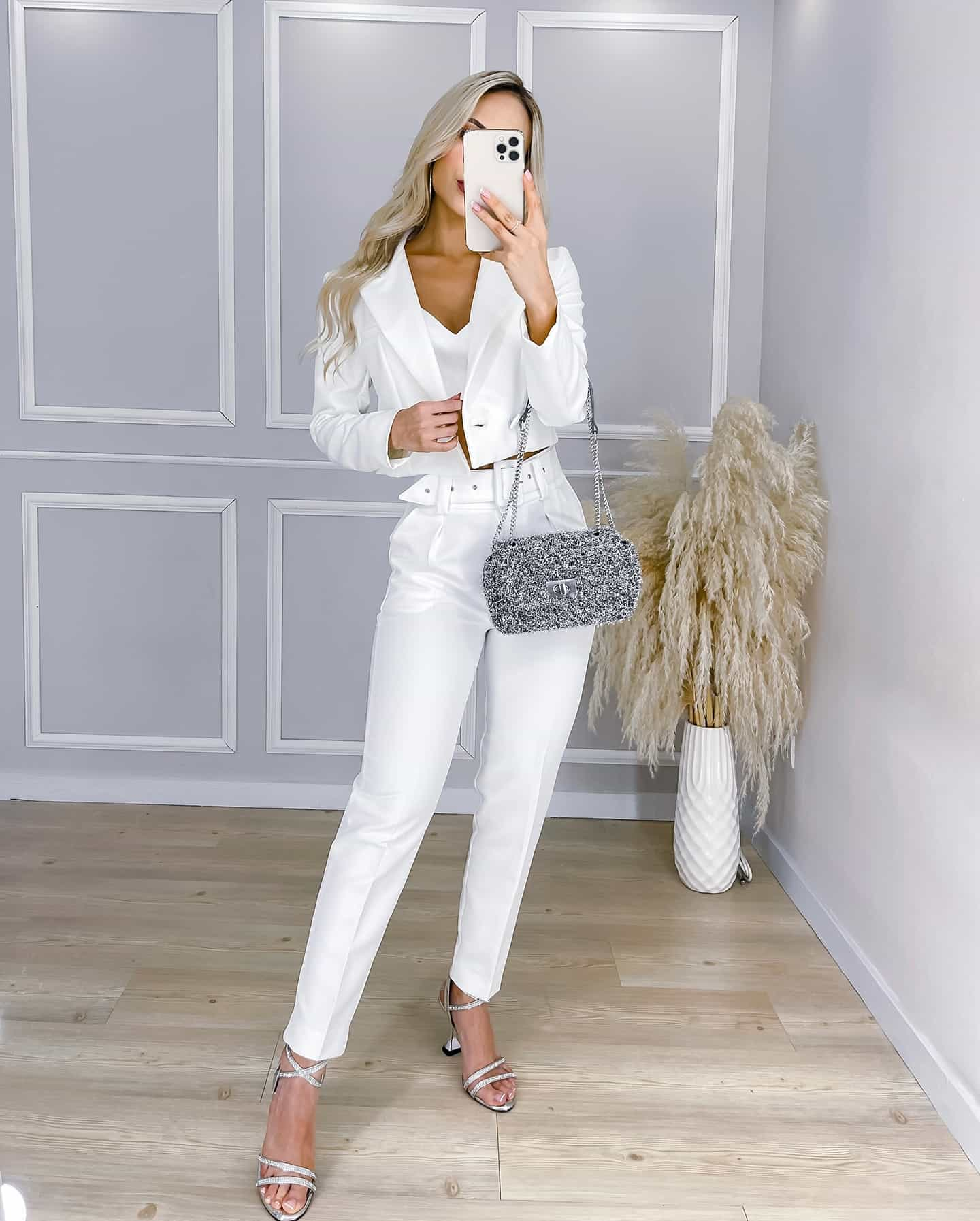 SET BLAZER Y PANTALON BLANCO - MYSELF